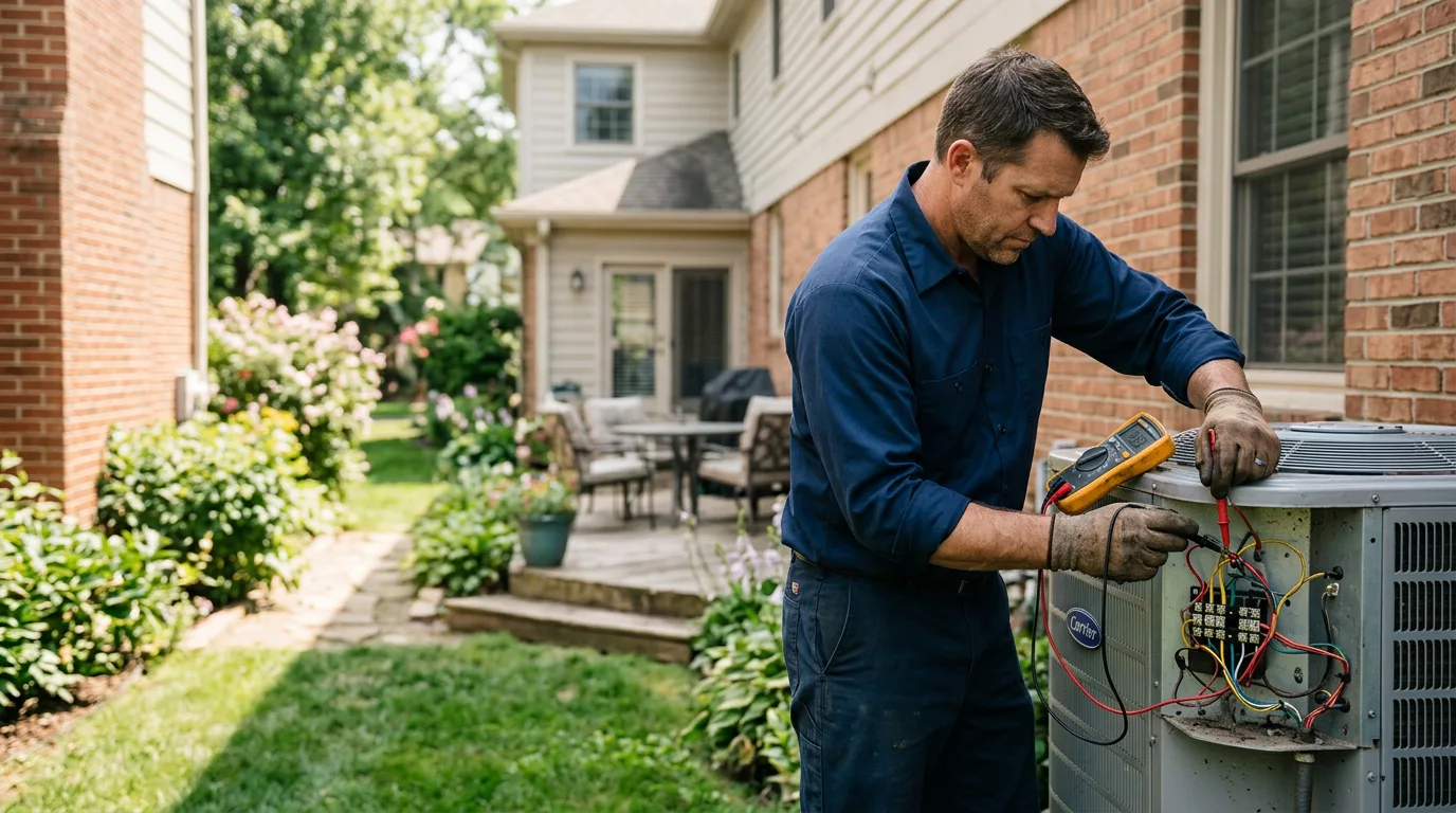 HVAC technician working near West Warren, MA